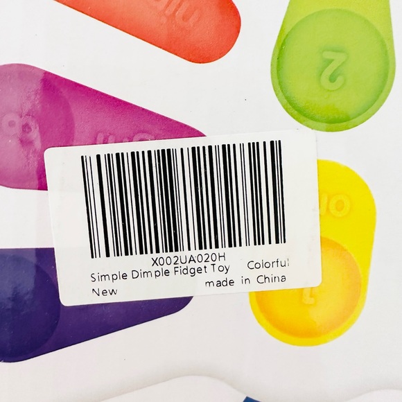 Simple Dimple Digits Popper Push Bubble Large Colorful Pop Fidget Toy Bigger But - Picture 7 of 8